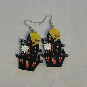 Haunted House Halloween Earrings